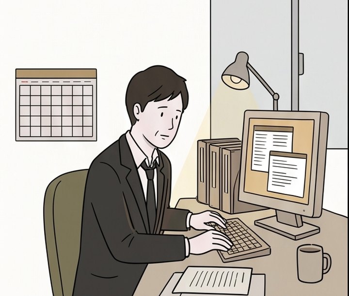 葬儀社：香典帳をデータ化する様子