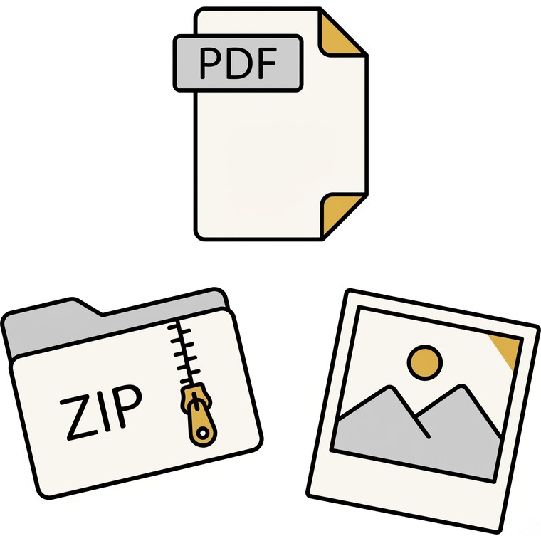画像・PDF・ZIPファイルに対応